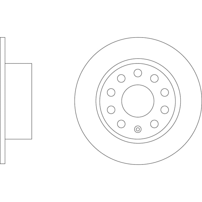 Apec Brake Disc Rear Fits Skoda Octavia