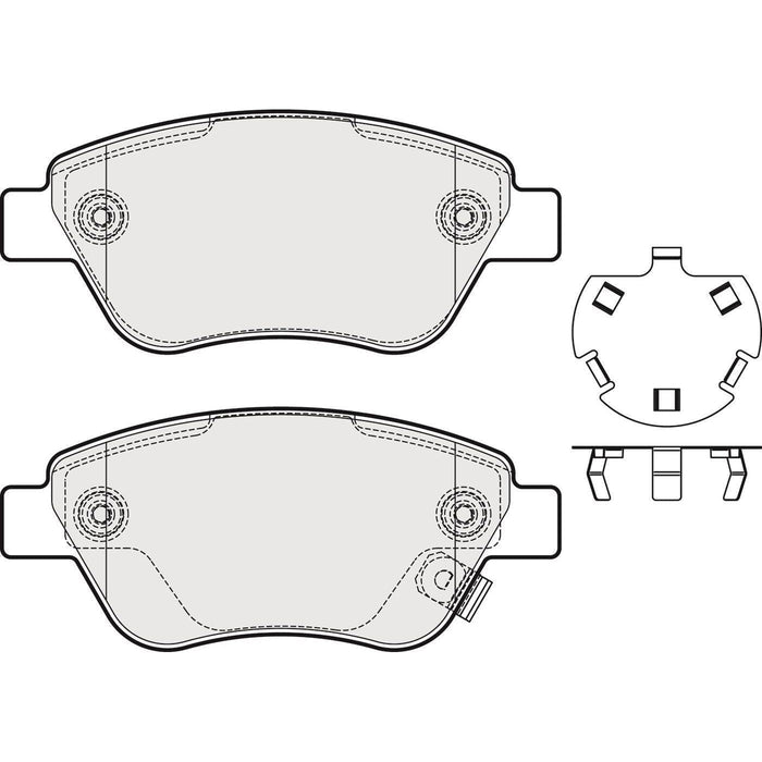 Apec Brake Pads Front Fits Opel Adam Vauxhall