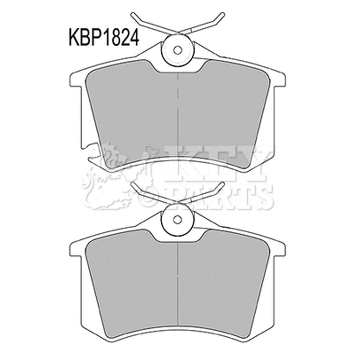 Genuine Key Parts KBP1824 Rear Brake Pads-Includes Wear Indicators (Lucas-Girling)