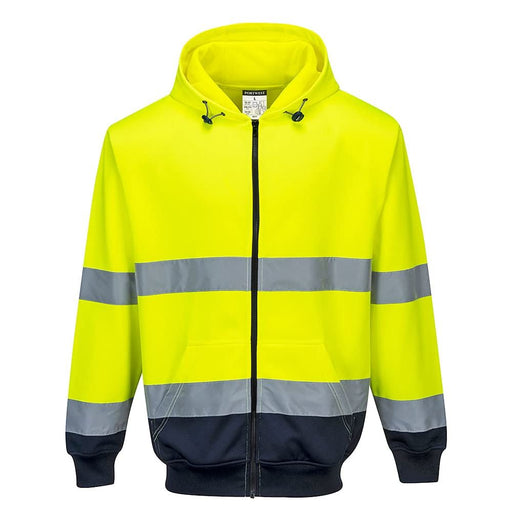 Portwest Two-Tone Zip Front Hoodie - Yellow/Navy - Small Portwest  - Dynamic Drive