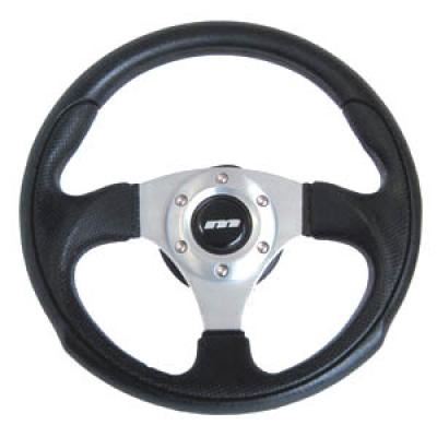 340mm Black Leather Steering Wheel + Boss fits Vauxhall Astra 1991>1995 Mountney Classic  - Dynamic Drive