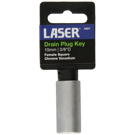 Laser Drain Plug Key - Female Square 10mm 3687 Laser Tools  - Dynamic Drive