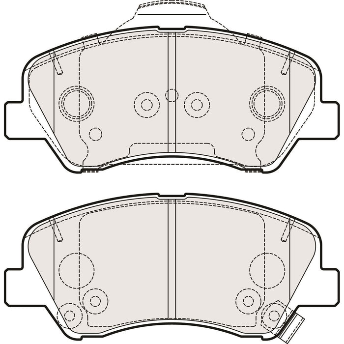 Apec Brake Pads Front Fits Hyundai I20 Kia Rio Stonic