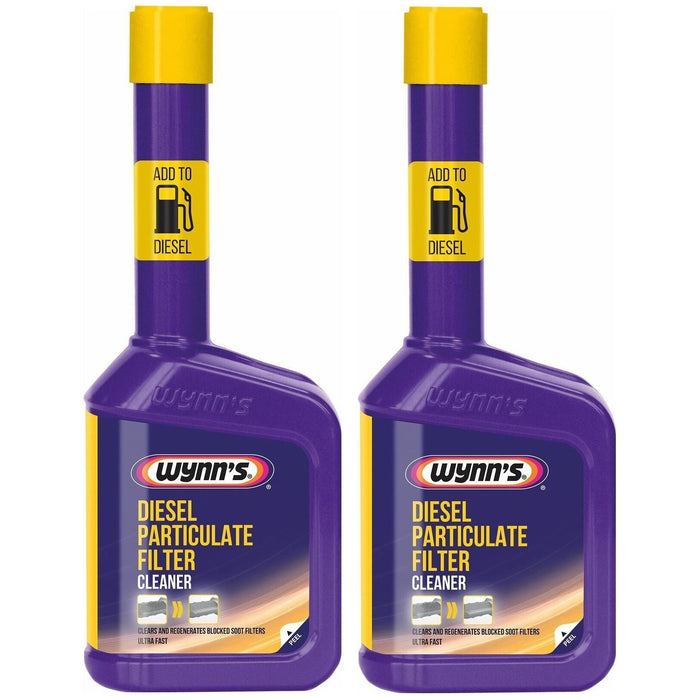 2x Wynn's Diesel Particulate Filter DPF Cleaner Purple 325ml Ultra Fast