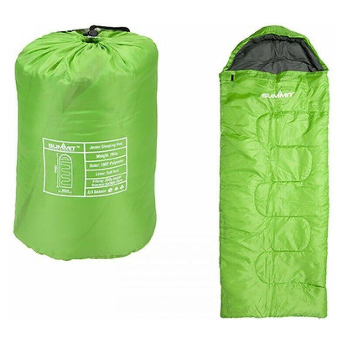 Ultra Lite Junior Green Kids Camping Sleeping Bag Lightweight Travel 2/3 Season Summit  - Dynamic Drive