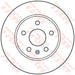 Genuine TRW Brake Disc (Single) DF4995S TRW  - Dynamic Drive