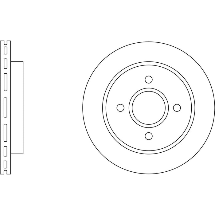 Apec Brake Disc Rear Fits Ford Cougar Mondeo Scorpio