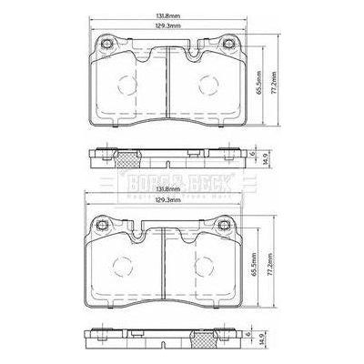 Genuine Borg & Beck Front Brake Pads fits Astom Martin DB9Vantage 04 BBP2576 Borg & Beck  - Dynamic Drive