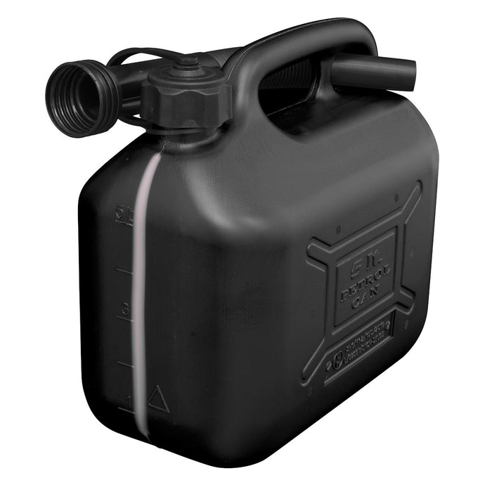 Sealey Fuel Can 5L Black JC5B Sealey  - Dynamic Drive