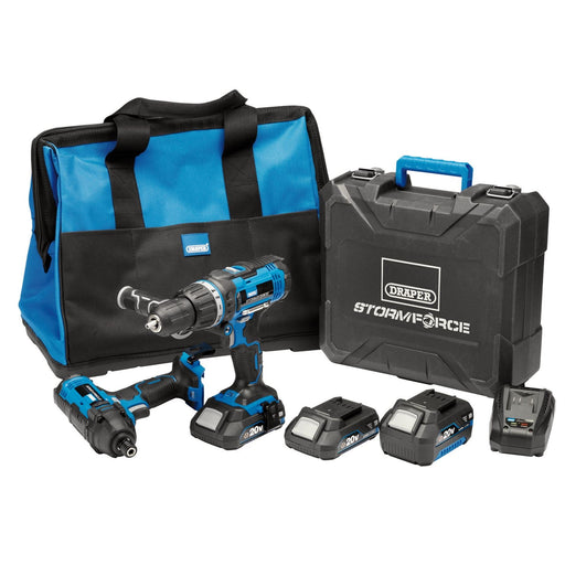 Draper Storm Force 20V Cordless Impact Kit (7 Piece) 40448 Draper  - Dynamic Drive