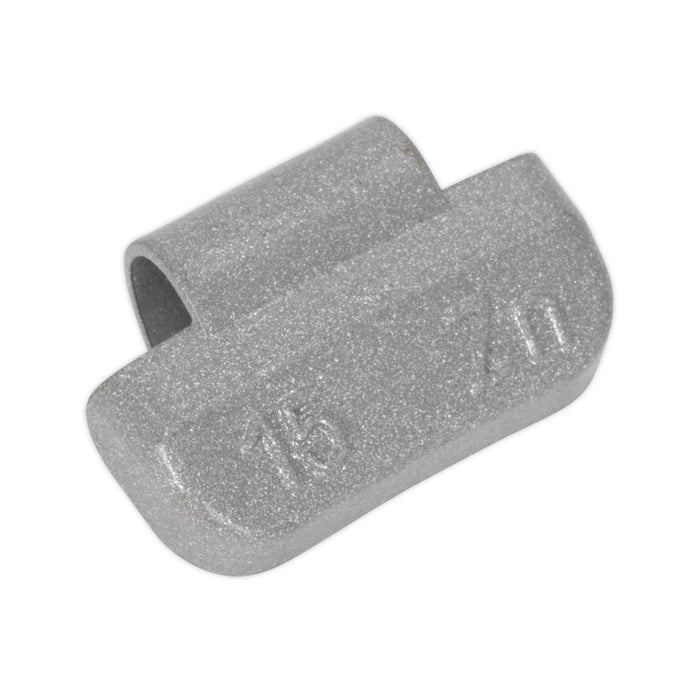 Sealey Wheel Weight 15g Hammer-On Plastic Coated Zinc for Alloy Wheels Pack of 1 Sealey  - Dynamic Drive