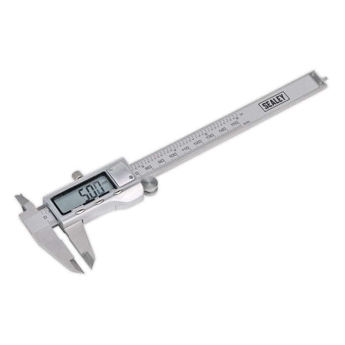 Sealey Digital Vernier Caliper 0-150mm(0-6") Stainless Steel AK9621EV Sealey  - Dynamic Drive