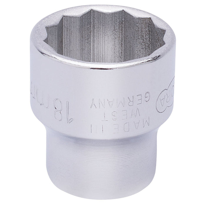 Draper Elora Bi-Hexagon Socket, 3/8" Sq. Dr., 18mm 25945 Draper  - Dynamic Drive