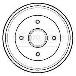 Genuine Borg & Beck Brake Drum fits Citroen SaxoPeugeot 106 96 on BBR7138 Borg & Beck  - Dynamic Drive