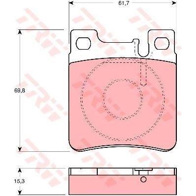 Genuine TRW Brake Pads (Rear) (R90) GDB1123