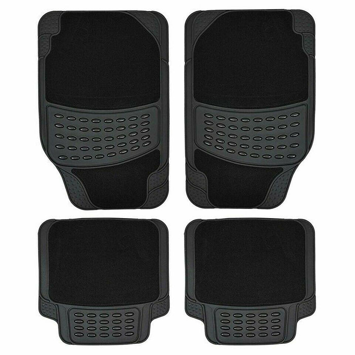 Heavy Duty Rubber & Carpet Floor Mats Set  Universal Fit UKB4C  - Dynamic Drive