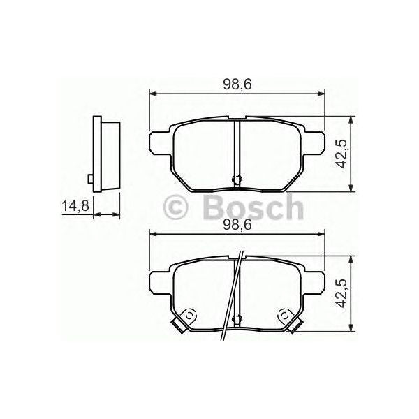 Bosch Brake Pad Set Bp1218 fits Lexus CT 200h VVTi Hybrid - 1.8 - 10- 0986494328