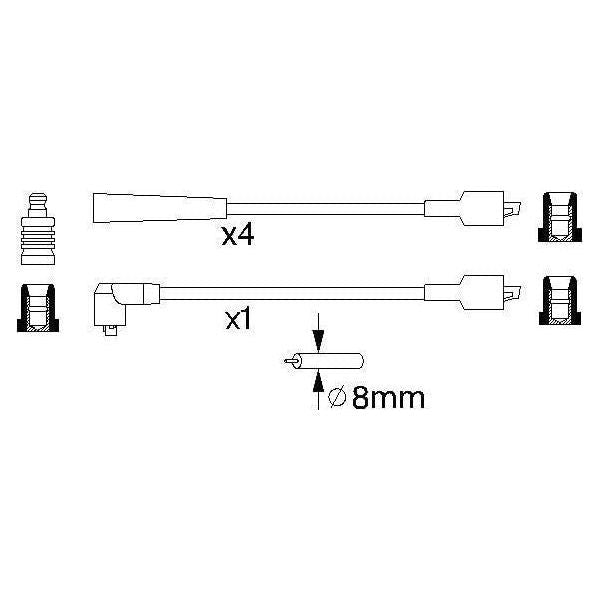 Genuine Bosch Ignition Lead B868 fits Ford Escort RS Custom - 2.0 - 78-80 098635