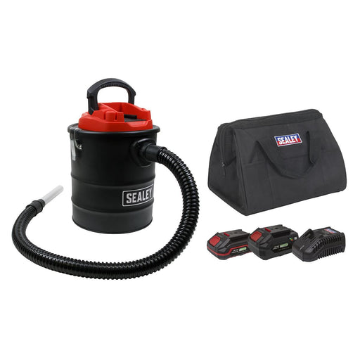 Sealey Handheld Ash Vacuum Cleaner 20V SV20 Series 15L Kit 2 Batteries Sealey  - Dynamic Drive