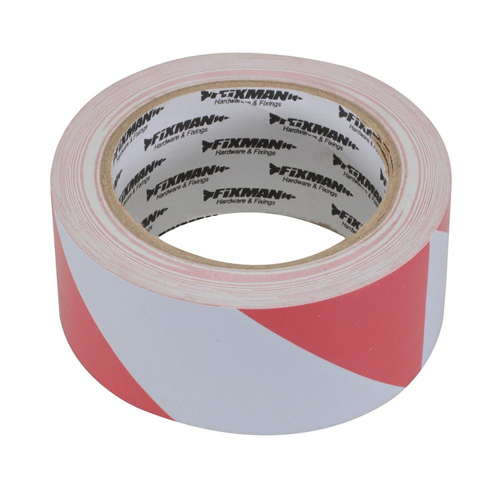 Fixman Hazard Tape 50mm x 33m Red/White Fixman  - Dynamic Drive