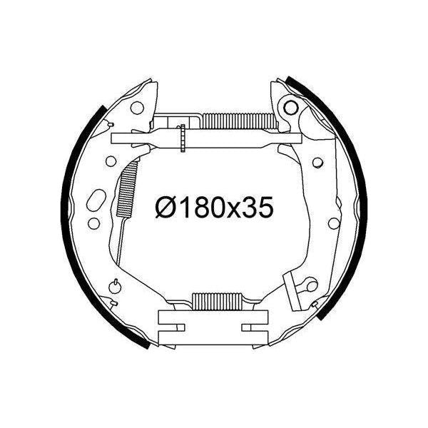 Genuine Valeo Pre-M. Brake Shoe Kit Fits Hyundai Accent I