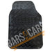 Black Checker Style Shiny Car Rubber Floor Mats Set Vectra Zafira Tigra UKB4C  - Dynamic Drive