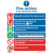 Sealey Safe Conditions Safety Sign Fire Action With Lift Rigid Plastic Pack of 1 Sealey  - Dynamic Drive