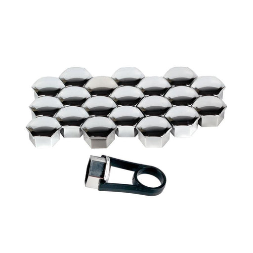 Fits Ford Fiesta Focus & C-Max Mondeo Wheel Nut Covers (19mm Chrome) Versaco  - Dynamic Drive