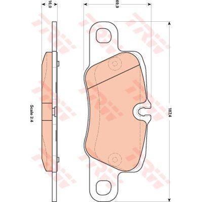 Trw Brake Pads (Rear) (R90) GDB1849