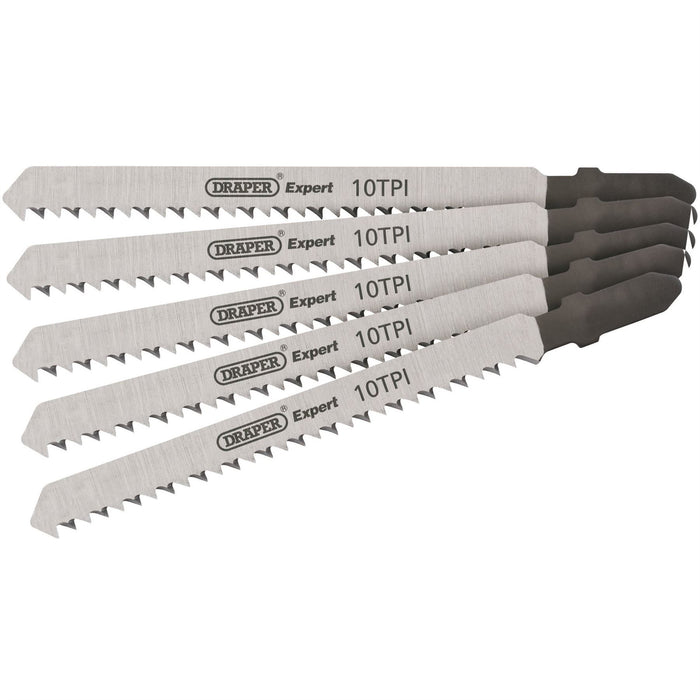 Draper DT101B Jigsaw Blade Set, 100mm (5 Piece) 81716 Draper  - Dynamic Drive