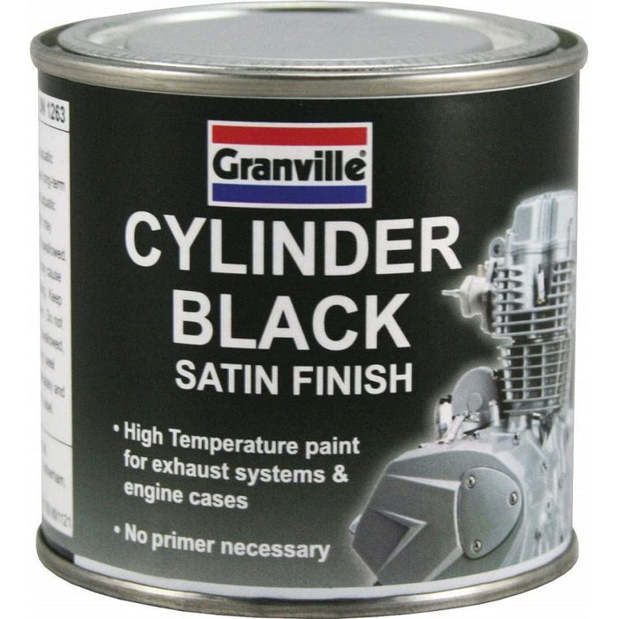 Granville High Temperature Cylinder Paint - Black Satin - 250ml Granville  - Dynamic Drive