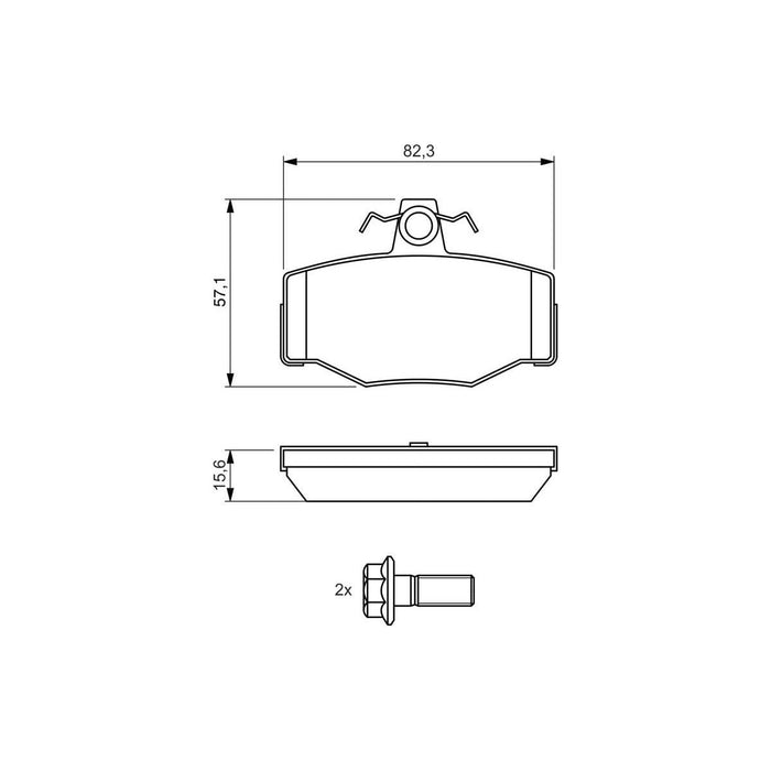 Genuine Bosch Brake Pad Set Bp560 fits Nissan Almera - 1.5 - 02-06 0986460993