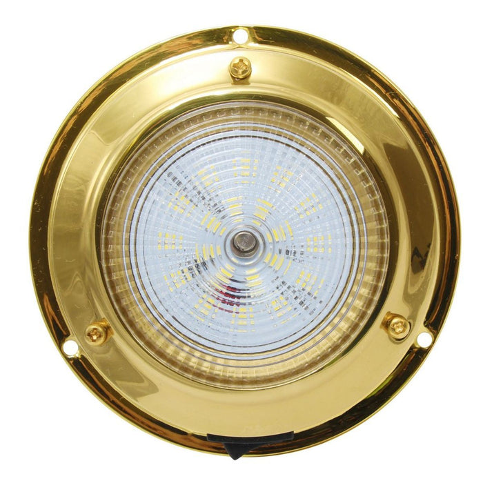 AAA 12V Brass Dome Light Natural White LED 106mm 3" Dome AAA  - Dynamic Drive