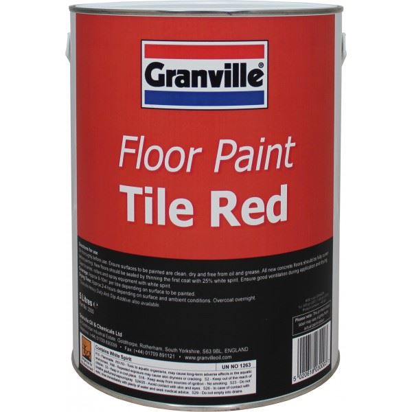 Granville Tile Red Floor Paint - 5 litre