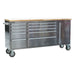 Sealey Mobile Stainless Steel Tool Cabinet 10 Drawer & Cupboard AP7210SS Sealey  - Dynamic Drive