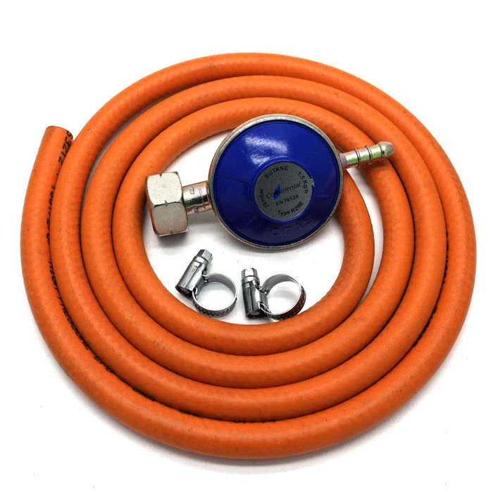 Butane Gas Regulator with 2m Hose And Clips Fits Calor Gas 4.5kg Cylinders ONLY Crusader  - Dynamic Drive