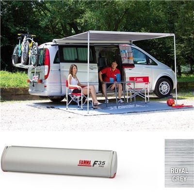 Fiamma F35 Pro 270 Awning Titanium Case Royal Grey Fabric Campervan Caravan 4x4