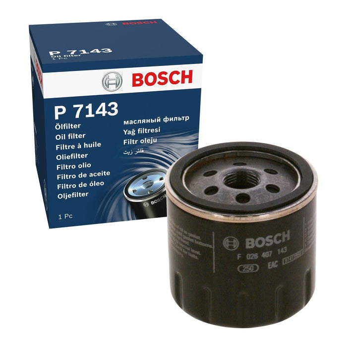 Genuine Bosch Car Oil Filter P7143 fits VW Up BlueMotion - 1.0 - 11-20 F02640714