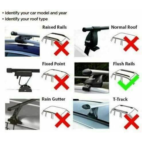 Aluminium Locking Roof Rack Bars fits HYUNDAI Kona Electric 18> UKB4C  - Dynamic Drive