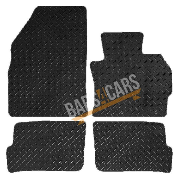 Blue Trim TailoBlue Rubber Car Mats for Mitsubishi Mirage 13 Set of 4 With 2 Clips UKB4C  - Dynamic Drive