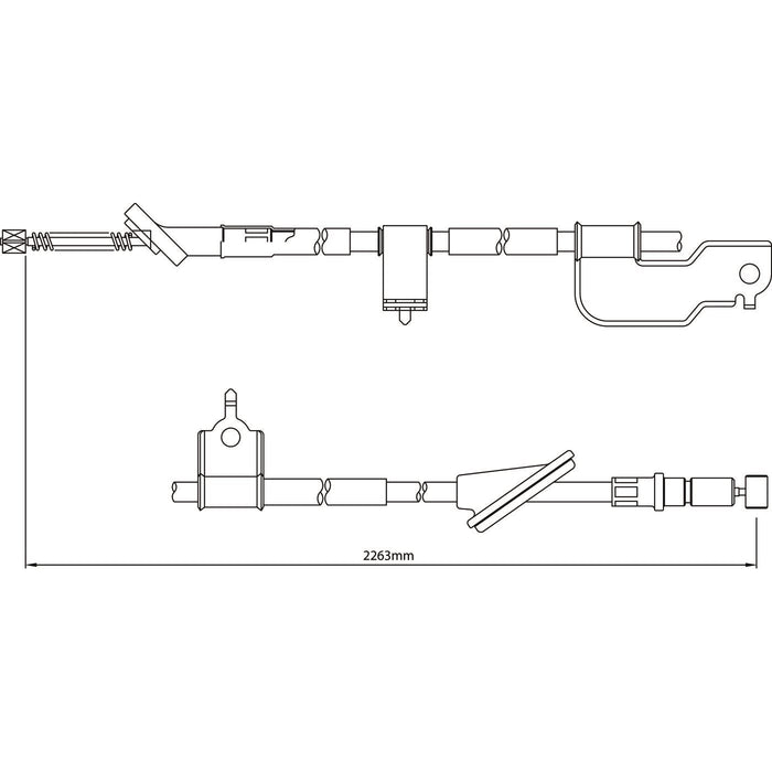 Apec Brake Cable Rear Fits Honda Cr-V