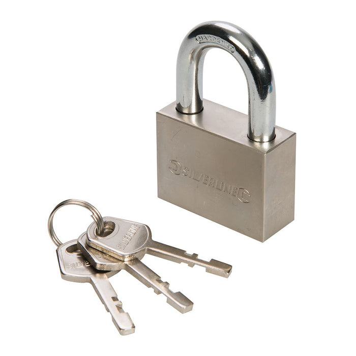 Silverline Steel Padlock 50mm Silverline  - Dynamic Drive