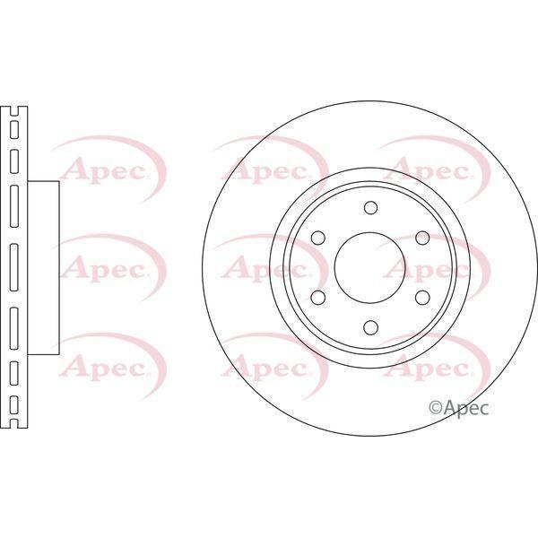 APEC Brake Disc (Front) (Single) DSK3887 fits Ford