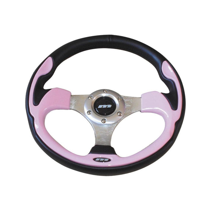 320mm Black & Pink Moulded Steering Wheel + Boss fits Peugeot 106 Citroen Saxo Mountney Classic  - Dynamic Drive