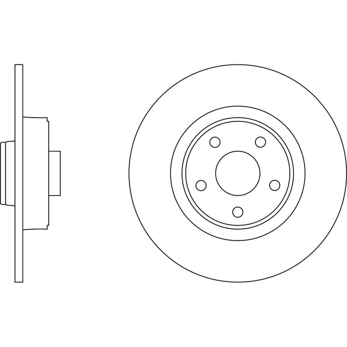 Apec Brake Disc Rear Fits Renault Espace Vel Satis With Abs Ring Bearing