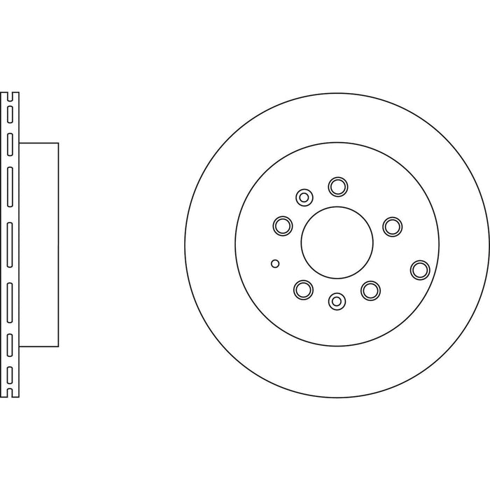 Genuine APEC Rear Brake Discs & Pads Set Vented for Mazda CX-7