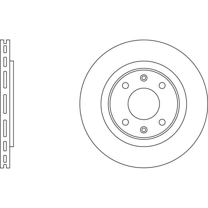 Apec Brake Disc Front Fits Citroen Berlingo Bx Xantia Xsara Zx Peugeot 206 305 3