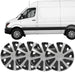 15" fits Mercedes Sprinter fits Wheel Trims Van Hubcaps Set of 4 Black Silver UKB4C  - Dynamic Drive