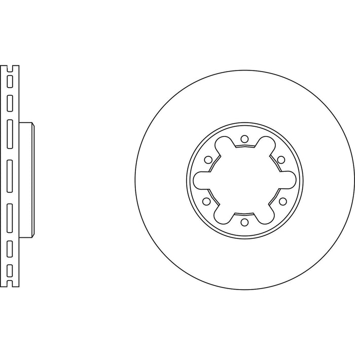 Genuine APEC Front Brake Discs & Pads Set Vented for Nissan Cabstar E