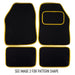 Tailored Yellow Trim Mats fits Nissan X Trail + Clips 08 09 10 11 12 13 14 UKB4C  - Dynamic Drive